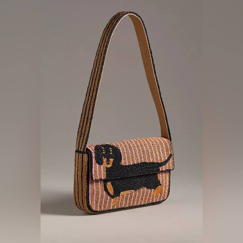 NWT - Anthropologie The Fiona Beaded Bag: Animal Edition